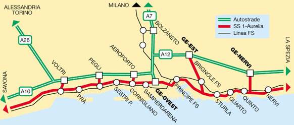Clicca sul pallino lampeggiante per zoommare l'area sede dello Studio Tecnico di Genova